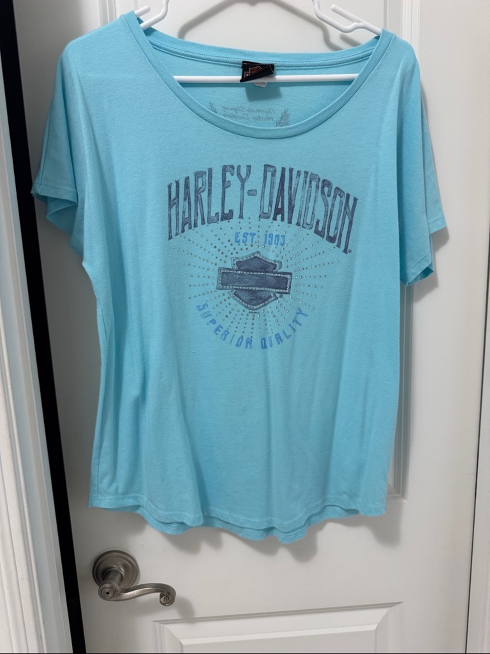 Harley‑Davidson Women's Aqua Graphic Short Sleeve Tee